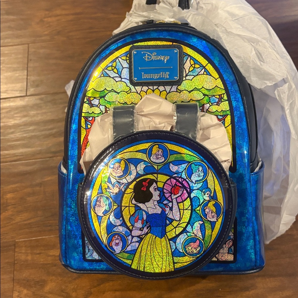 Loungefly Snow White stained glass backpack